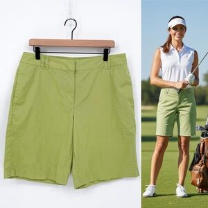 Staumont Lime Green Golf Bermuda Shorts Size 14